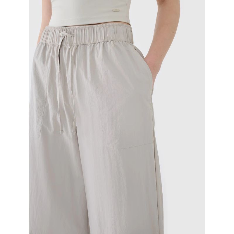 Women's casual wide-leg trousers 4F 4FWSS25TTROF1012-83S *Kategoria tymczasowa Your Sports Performance