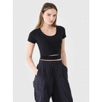 Women's crop top plain T-shirt 4F 4FRSS25TTSHF2695-20S *Kategoria tymczasowa Your Sports Performance