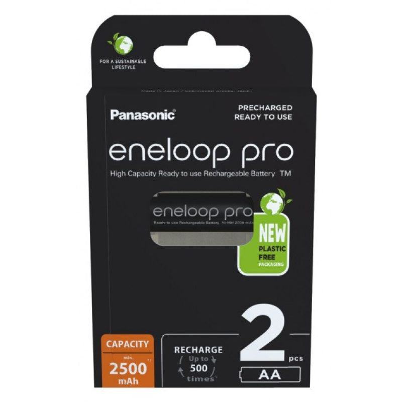 PANASONIC ENELOOP PRO AA 2500mAh 2 pcs Baterie, akumulatorki i ładowarki/Akumulatorki Your Sports Performance