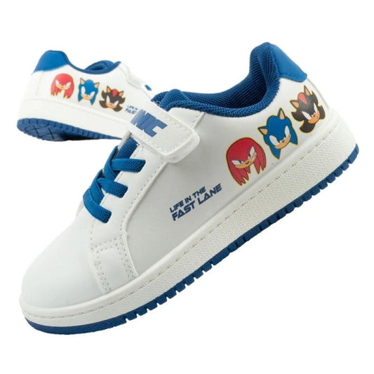 Leomil children's sports shoes Sonic sneakers lightweight with velcro white Leomil