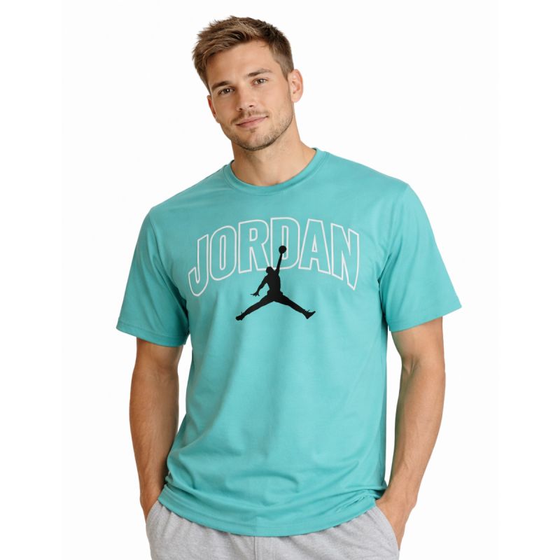 Men's Air Jordan Brooklyn Arch Logo T-shirt Washed Teal - IB7347-392 AIR Jordan