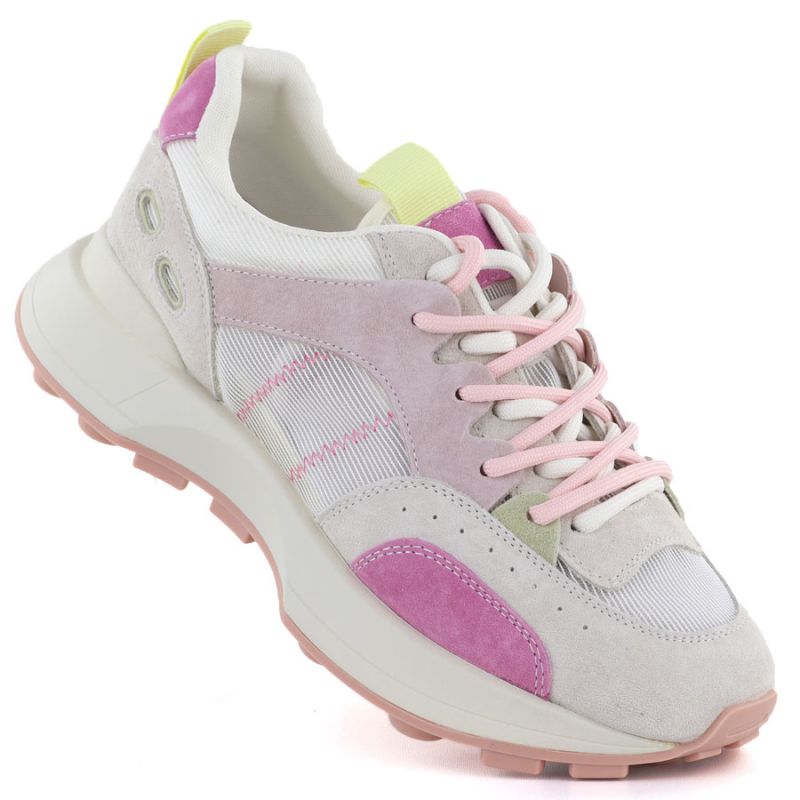 Women's pink suede leather shoes Vinceza 66725 Vinceza