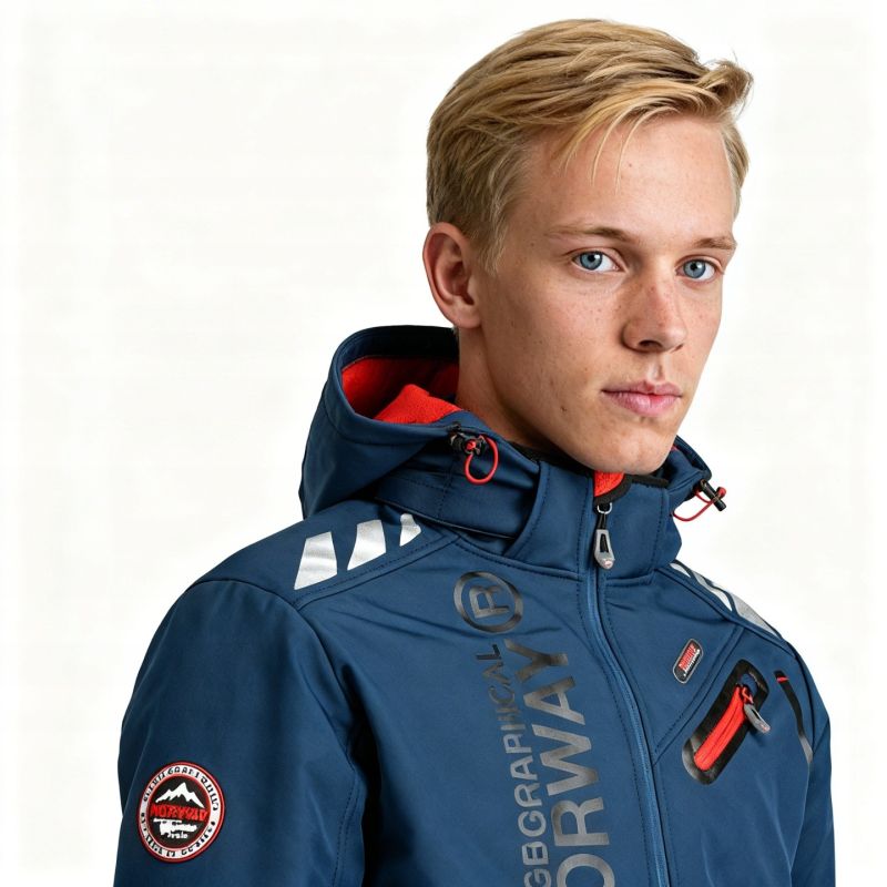 Geographical Norway Softshell ROYAUTE DB NAVY RED MEN 068 (WY2001H/GN/Navy / Red) Geographical Norway