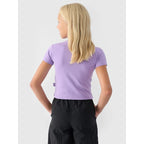 Girls' plain T-shirt 4F 4FJRSS24TTSHF2053-52S 4f