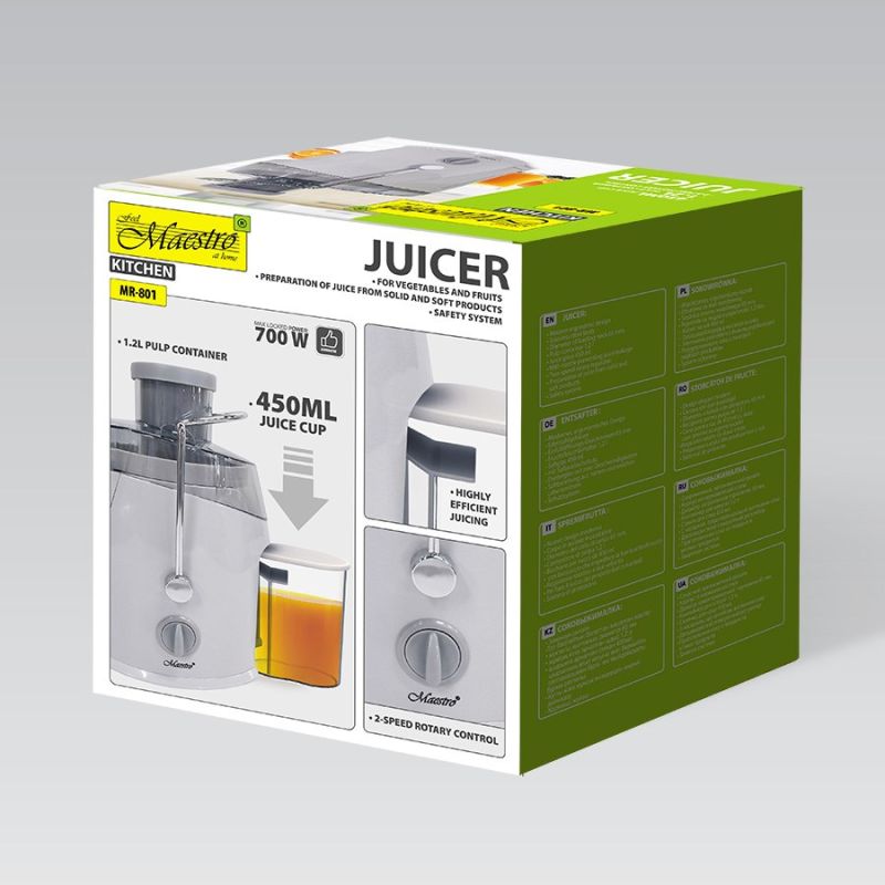 700W MR-801 MAESTRO Juicer AGD - Produkty/Sokowirówki Your Sports Performance