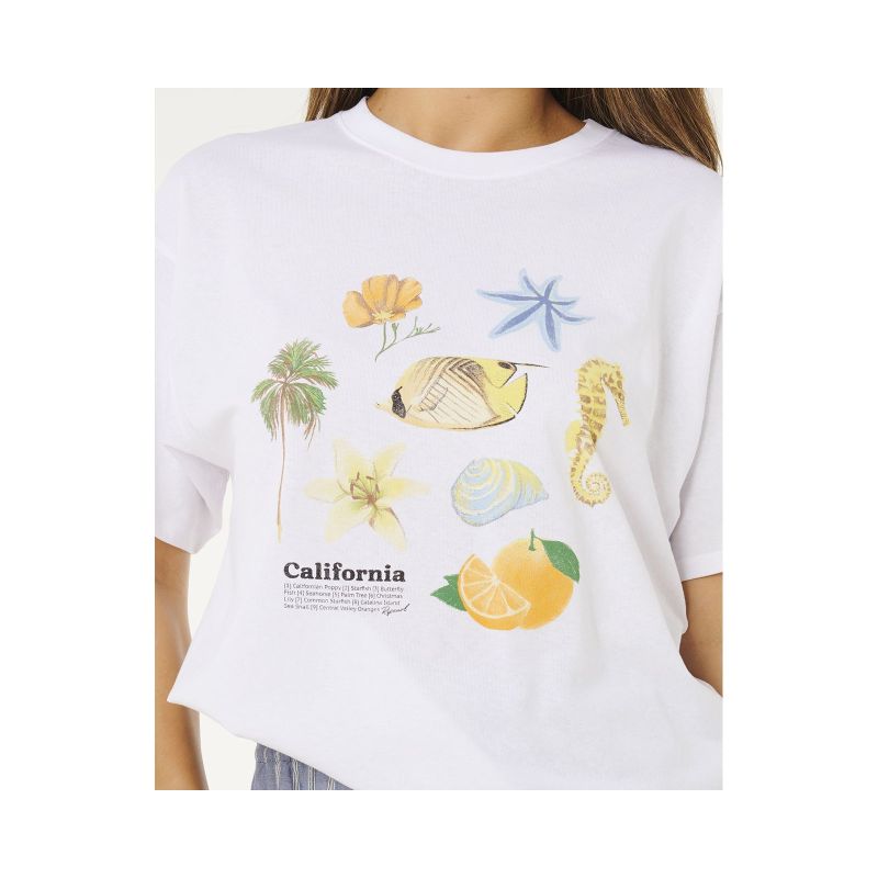 RIP CURL Women's Poolside Heritage Tee White