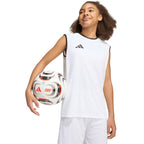 Kids' adidas Entrada 26 Sleeveless Jersey, White, KB3935