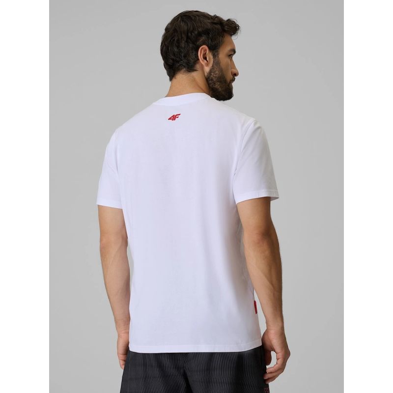 Men's regular printed T-shirt 4F 4FRSS26TTSHM4039-10S