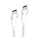 USB-C to USB-C Vention Braided Cable 3A 480Mbps 60W PD 1m White In preparation Your Sports Performance