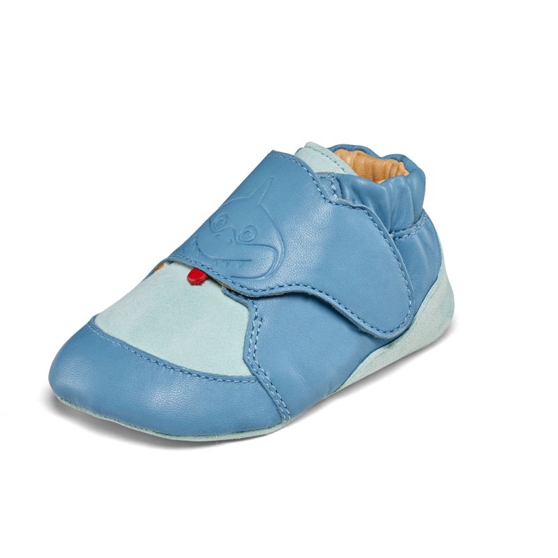 Affenzahn Crawly Shark leather crawling shoes (01257-30211)