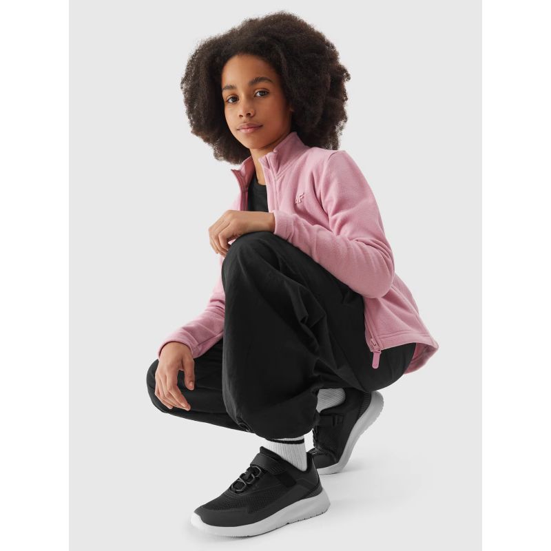 Regular girls' fleece with stand-up collar 4F Junior 4FJWSS24TFLEF166-54S *Kategoria tymczasowa Your Sports Performance