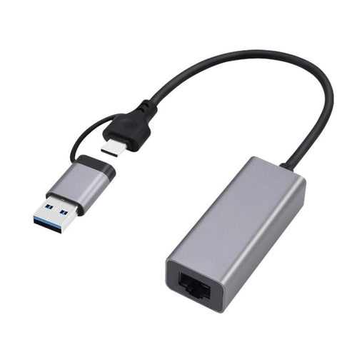 GEMBIRD ADAPTER USB TYPE 3.1 + USB-C -> LAN RJ45 GIGABIT 15CM Kable i adaptery/Adaptery, przejściówki Your Sports Performance