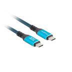 LANBERG USB-C CABLE M/M USB4 0.5M 240W 8K 60HZ BLACK-BLUE Kable i adaptery/Kable USB Your Sports Performance