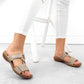 Comfortable Rieker W RKR681 beige flip-flops Footwear/Lifestyle/Rieker Your Sports Performance