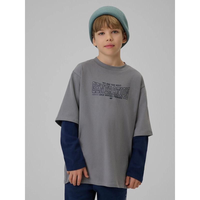 Boy's longsleeve loose with print 4F 4FJRSS26TLONM631-24S 4f