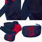 Trollkids Kids Bergen Jacket Rain Jacket for Boys/Girls bright red/mystic blue (610-410)
