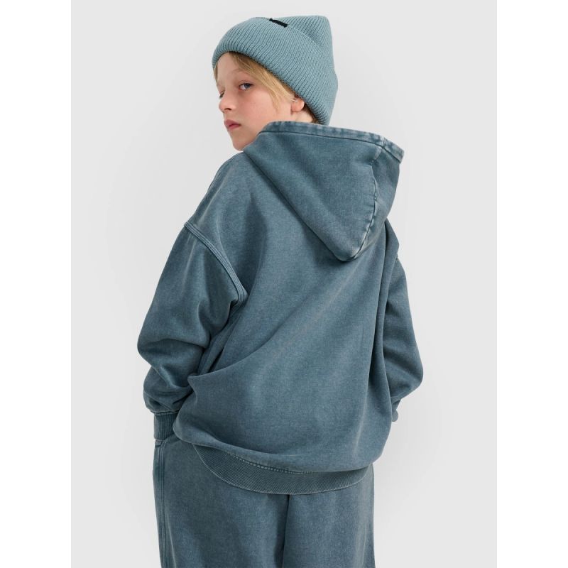 Boy's sweatshirt with hood, open, 4F 4FJRAW25TSWSM2344-46S *Kategoria tymczasowa Your Sports Performance
