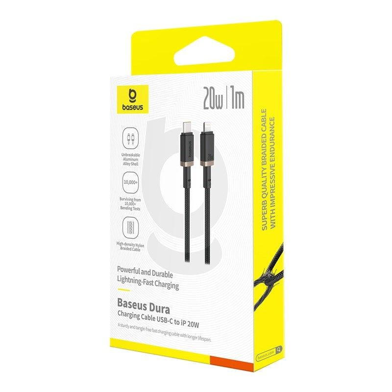 Baseus Dura Type C Cable 20W 1m (Black and Gold) In preparation Your Sports Performance