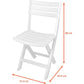 SET OF 4 KOMODO PLASTIC FOLDING CATERING CHAIRS WHITE Dom I Ogród/Meble Ogrodowe/Krzesła Your Sports Performance