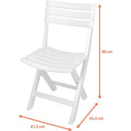 SET OF 4 KOMODO PLASTIC FOLDING CATERING CHAIRS WHITE Dom I Ogród/Meble Ogrodowe/Krzesła Your Sports Performance