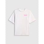 Girls' loose T-shirt with print 4F 4FJRSS26TTSHF3910-10S
