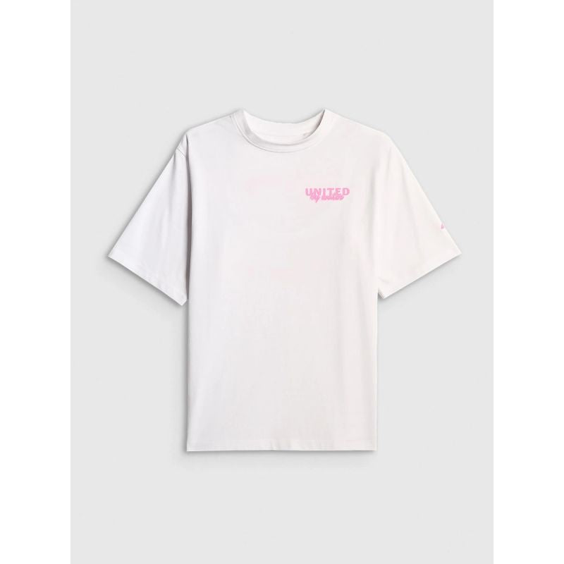 Girls' loose T-shirt with print 4F 4FJRSS26TTSHF3910-10S