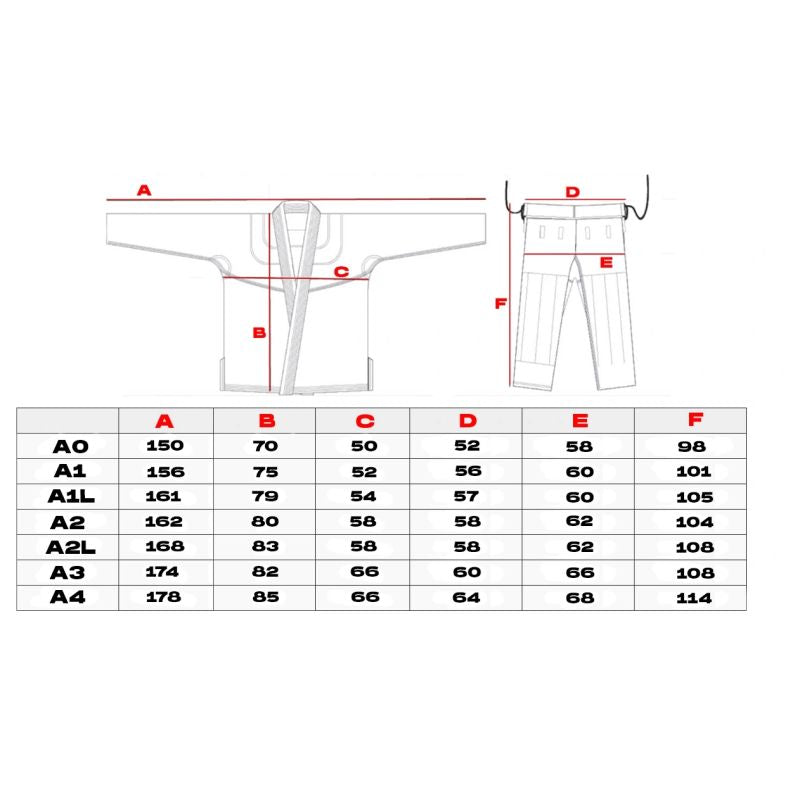 Kimono / GI for BJJ training - Black DBX ELITE A0 + A0 BELT