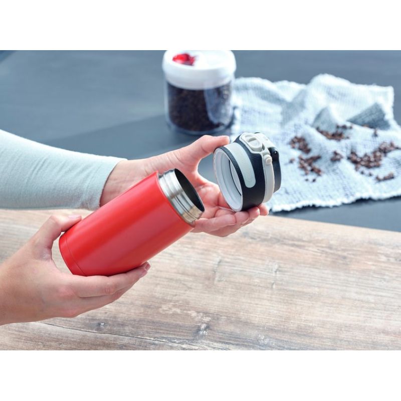 Flip thermal mug 350 ml, red 3245 LEIFHEIT AGD - Produkty/Termosy i kubki termiczne Your Sports Performance