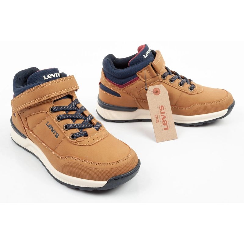 Levi's Sierra children's high-top brown sports shoes with velcro