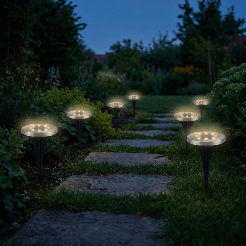 SOLAR LAMP 8 LED SMD FOR DRIVE INTO THE GROUND 1 PCS Dom I Ogród/Lampy I Lampiony/Lampy Your Sports Performance