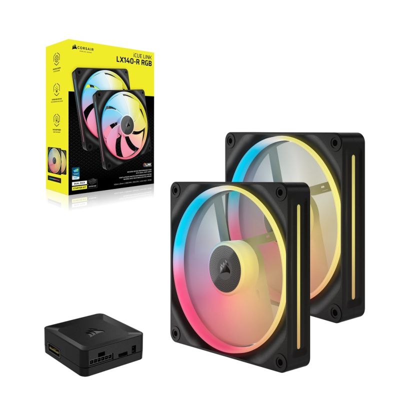 Corsair iCUE LINK LX140-R RGB PWM fan 2-pack Chłodzenie/Chłodzenie - wentylatory Your Sports Performance