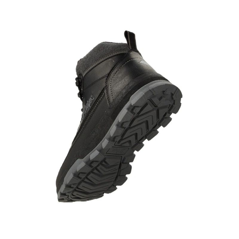 Lee Cooper men's winter sports shoes, black insulated ankle boots