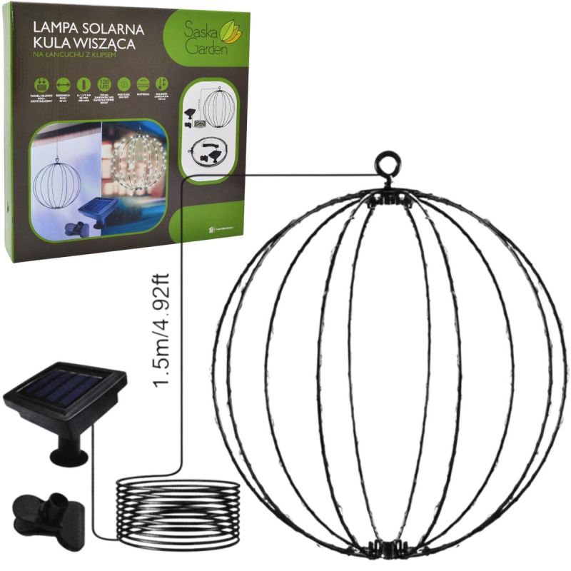 SOLAR HANGING LAMP BALL 30CM 120 LED COOL WHITE Home and Garden/Lighting Your Sports Performance