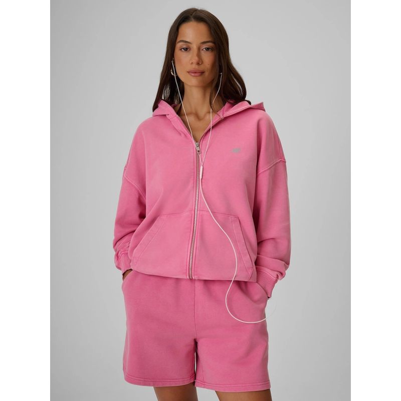 Women's oversize sweatshirt with hood 4F 4FRSS26TSWSF3189-55S