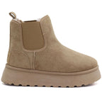 Waterproof women's ankle boots, snow boots, platform boots, beige, Big Star UU274173