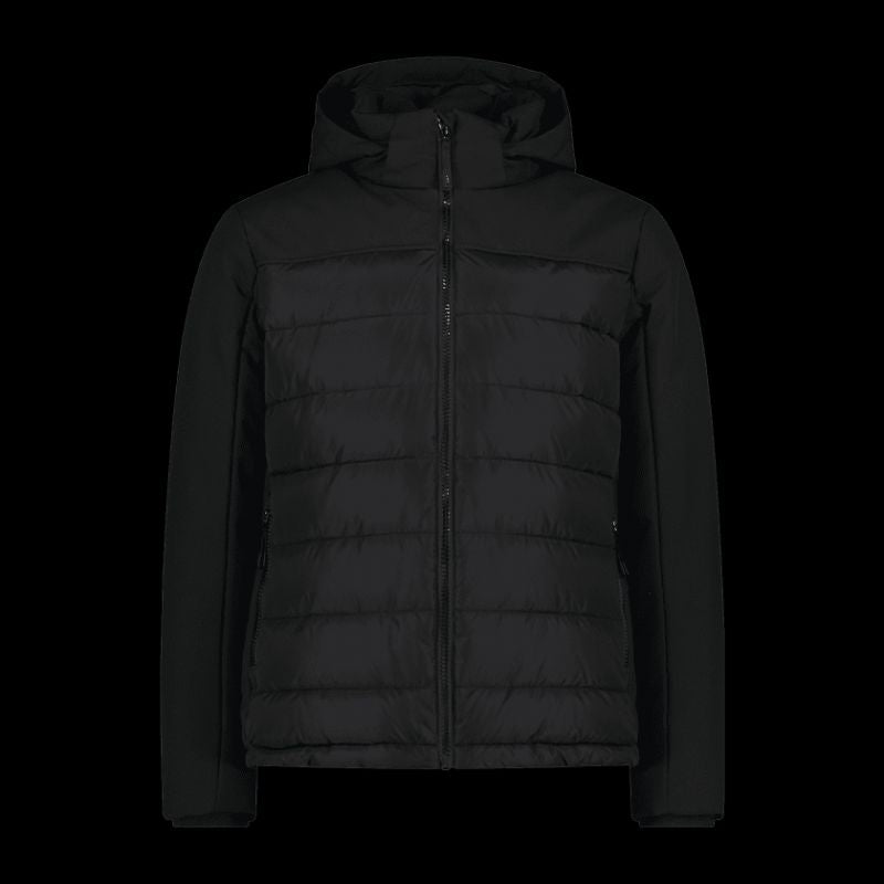 CMP men's winter jacket with hood, sports, insulated, black (34K0147/U901) CMP