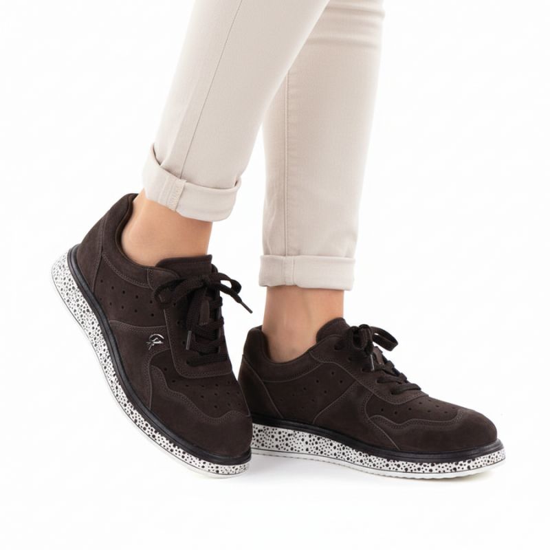 Women's brown suede leather shoes Vinceza 66903 To be categorized Your Sports Performance