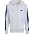 adidas Essentials Full-Zip Hoodie for Kids Light Gray KQ9050