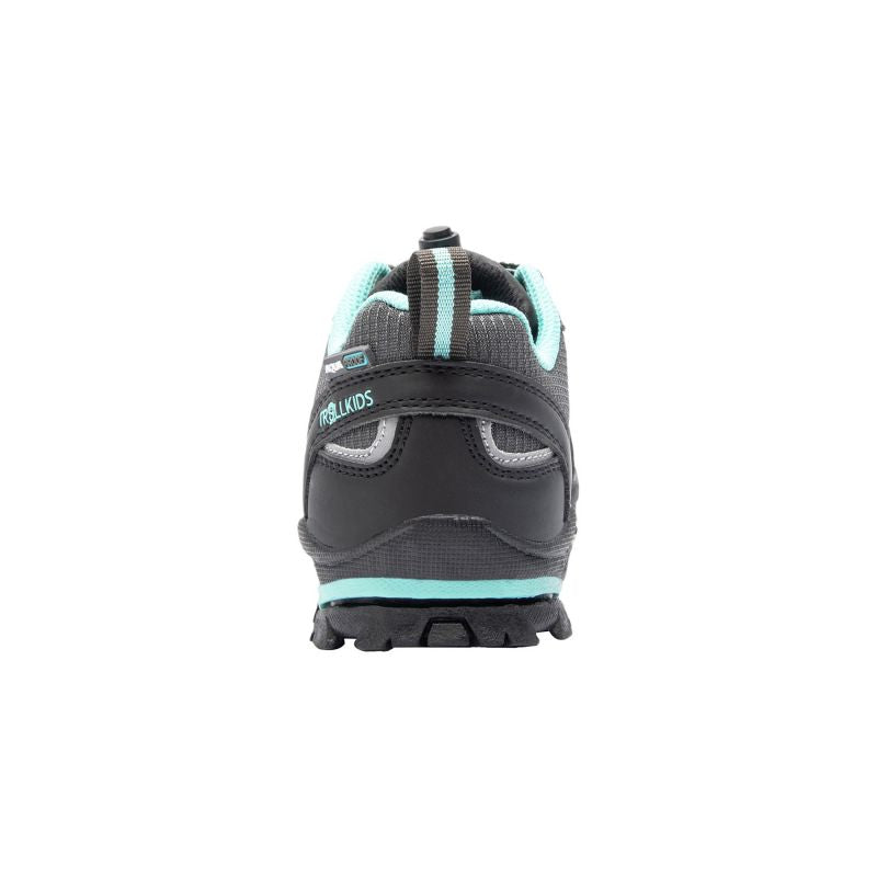 Trollkids Kids Trolltunga Hiker Low waterproof hiking shoes for boys/girls, anthracite/mint (155-609) In preparation Your Sports Performance