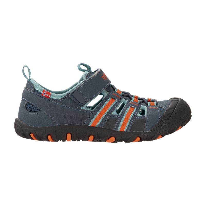 Trollkids Kids Sandefjord Sandal XT dark navy/dusky turquoise/glow orange children's sports sandals for boys/girls (668-110) In preparation Your Sports Performance
