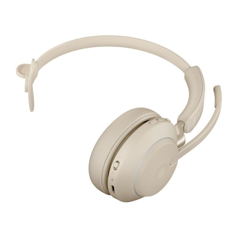 Jabra Evolve2 65 UC Mono Link380c Wireless Over-Ear Headphones, Beige + Stand In preparation Your Sports Performance