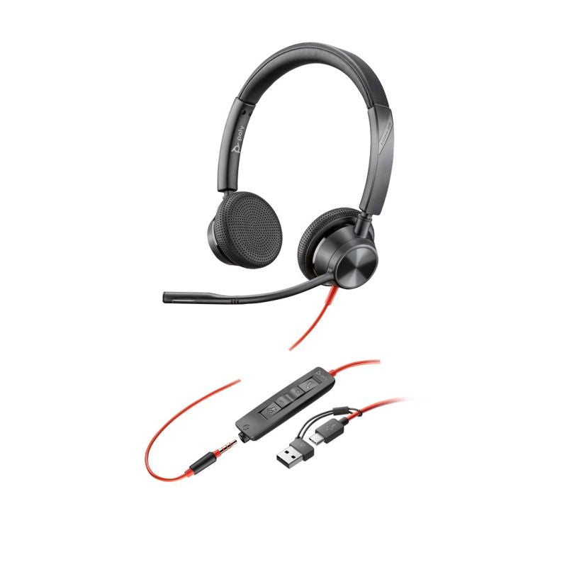 Poly Blackwire 3325 Stereo USB-C Headset +3.5mm Plug +USB-C/A Adapter Akcesoria GSM/Słuchawki przewodowe Your Sports Performance