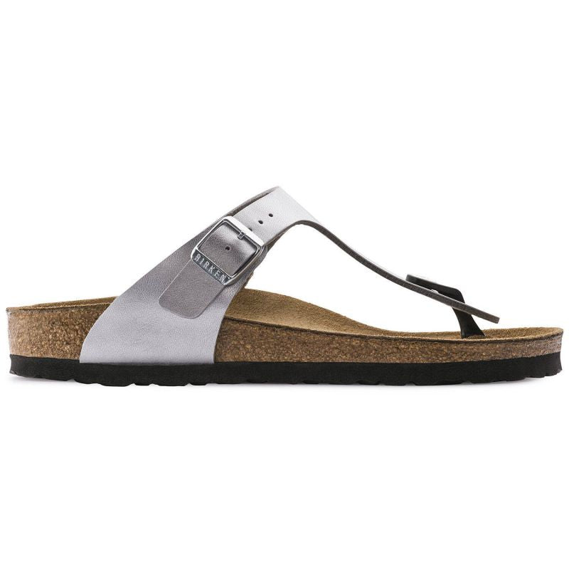 Birkenstock Gizeh Birko-Flor silver regular wide women's flip-flops (0043851) Footwear/Lifestyle/Brinkenstock/Japonki Birkenstock