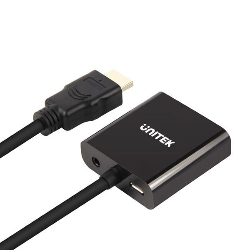 UNITEK ADAPTER HDMI TO VGA + AUDIO Kable i adaptery/Adaptery, przejściówki Your Sports Performance