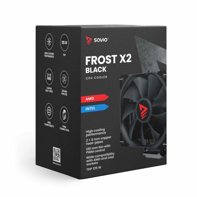SAVIO CPU COOLER FROST BLACK X2 Chłodzenie/Chłodzenie CPU Your Sports Performance