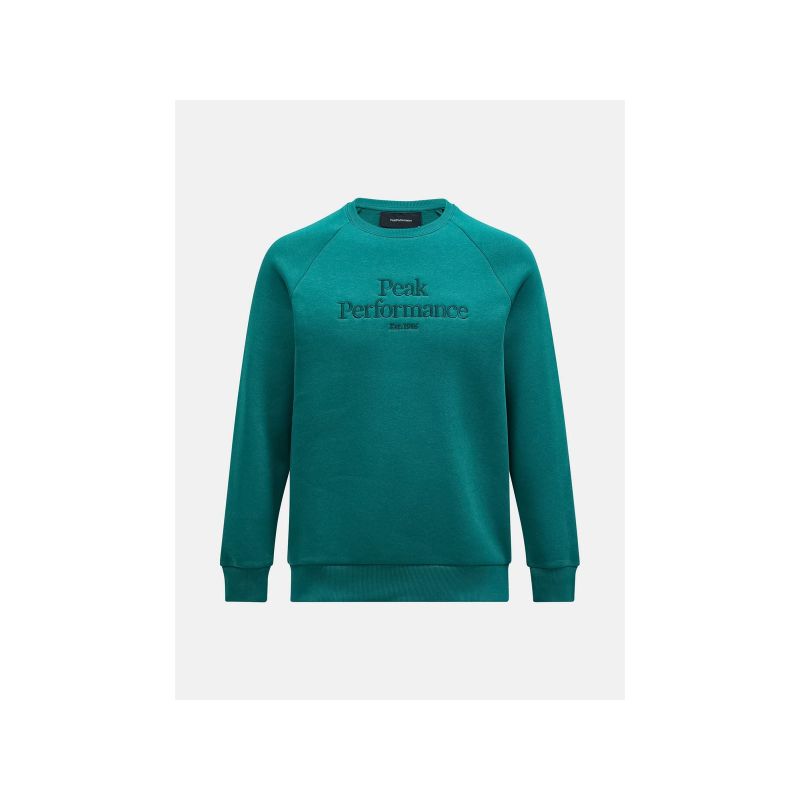 Peak Performance M Original Crew Green Sweatshirt Peak Performance