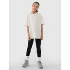 Girls' oversize plain T-shirt 4F 4FJWSS25TTSHF1851-12S