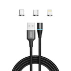SAVIO MAGNETIC CABLE USB - USB TYPE C, MICRO AND LIGHTNING, 1M, BLACK CL-152 Kable i adaptery/Kable USB Your Sports Performance
