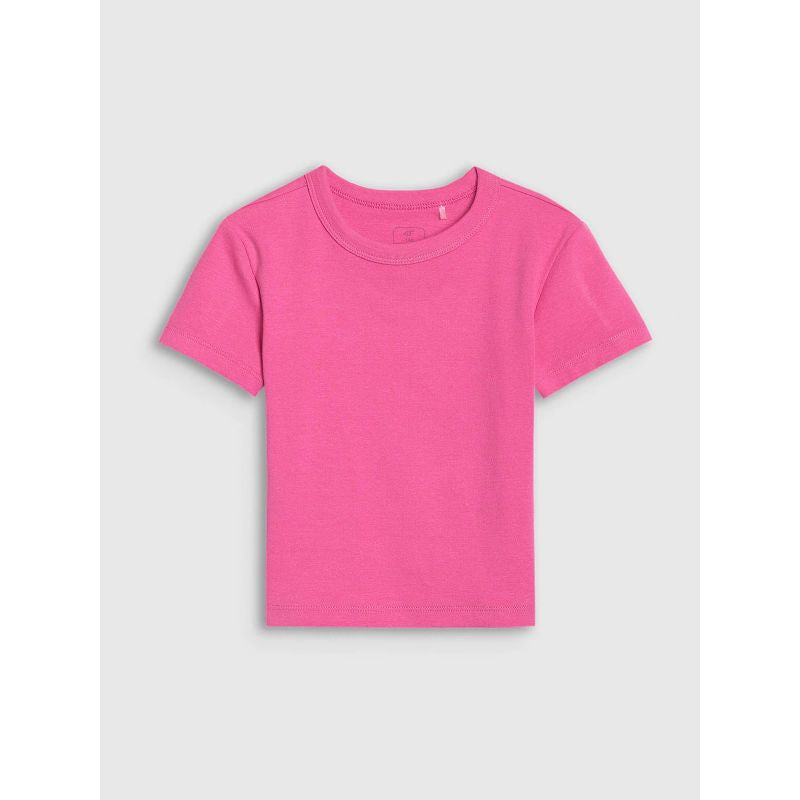 Girls' basic t-shirt top 4F 4FJWSS25TTSHF1852-54S *Kategoria tymczasowa Your Sports Performance
