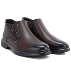 Men's brown ankle boots with zippers McKeylor 85229